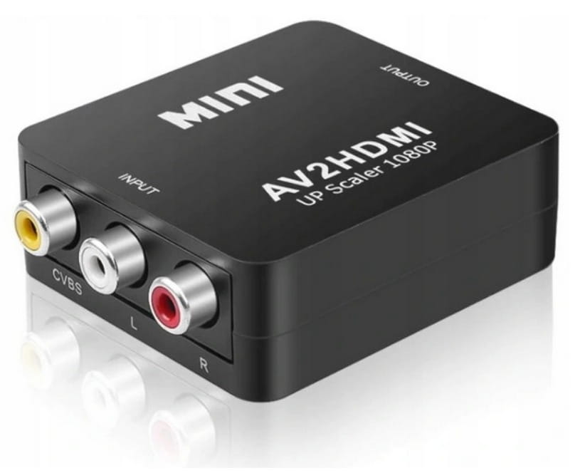 Mini Adapter Konwerter AV RCA Do HDMI 1080P OUTLET