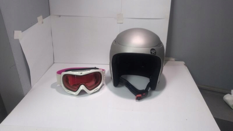 KASK ROSSIGNOL COMP J SILVER 54CM +GOOGLE