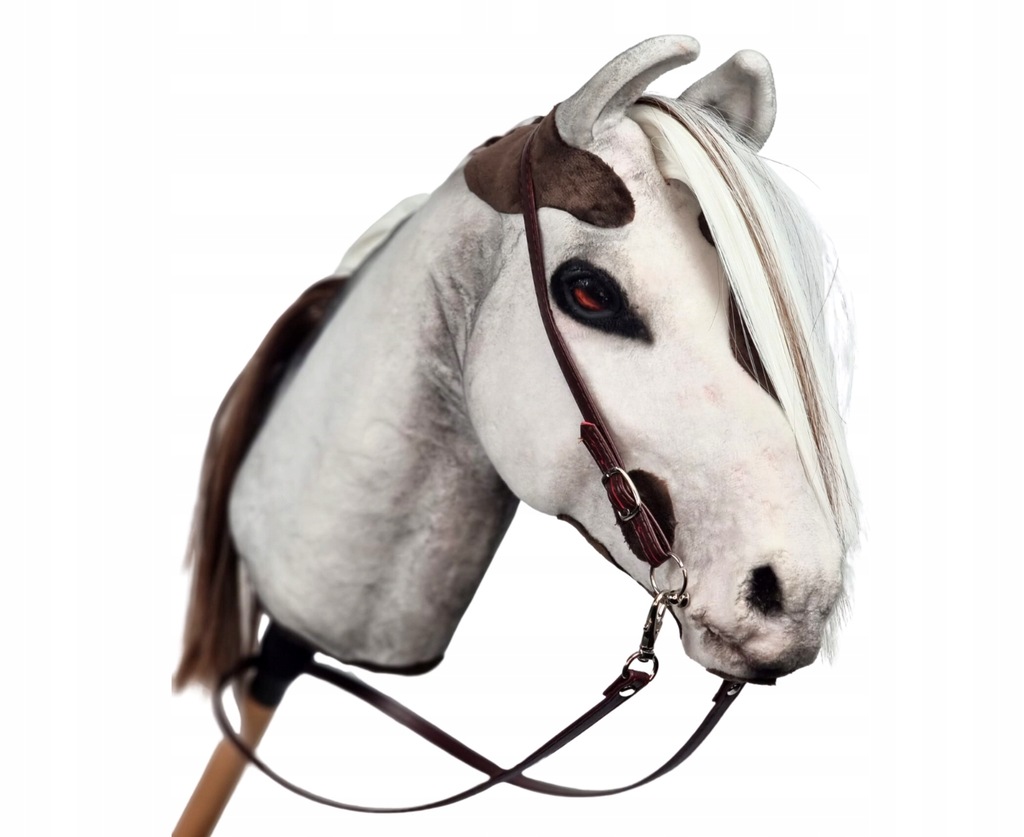 Realistyczny HOBBY HORSE Koń na kiju A3 - SROKATY
