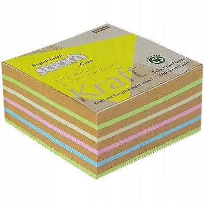 Karteczki Stick&#039;n 76x76mm Kraft 5 kolorów