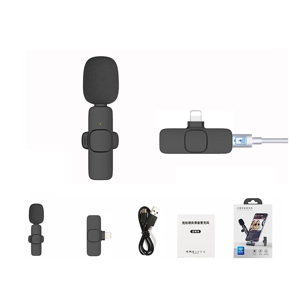 PODWÓJNY MIIKROFON BEZPRZEWODOWY KRAWATOWY 4 w 1