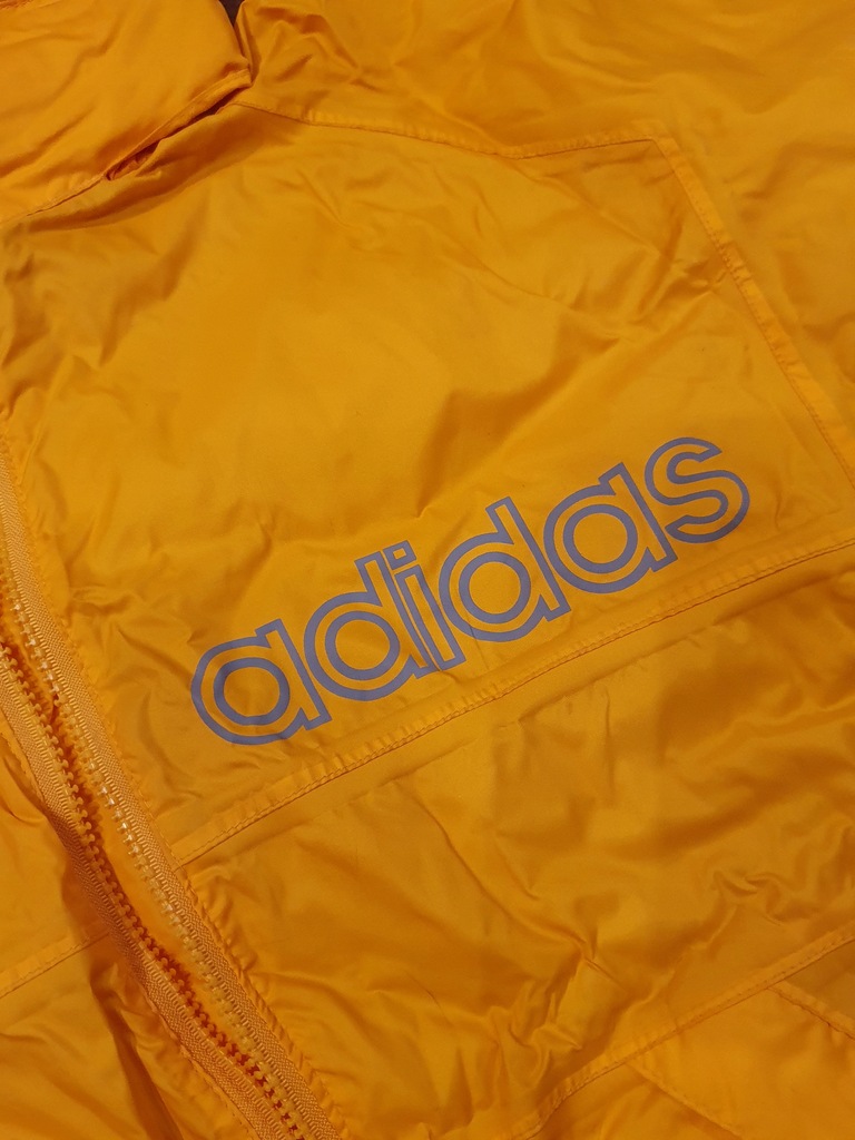Kurtka przeciwdeszczowa Adidas żółta duże logo 36