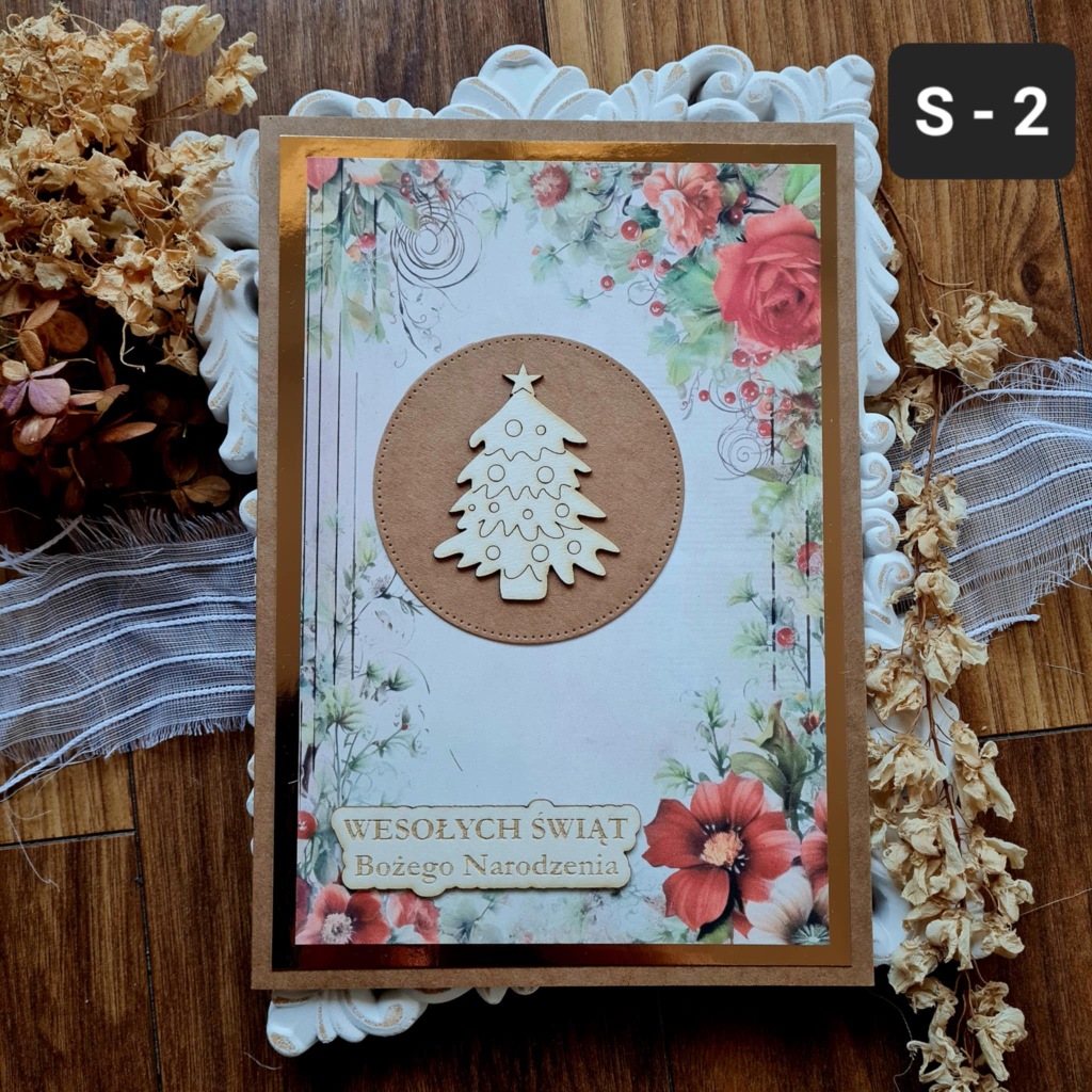 Kartka ŚWIĄTECZNA ręcznie robiona święta Bożego Narodzenia DUŻA wzory