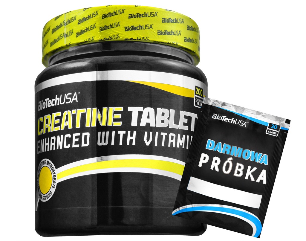 BIOTECH CREATINE TABLETS 200tab KREATYNA SIŁA MASA