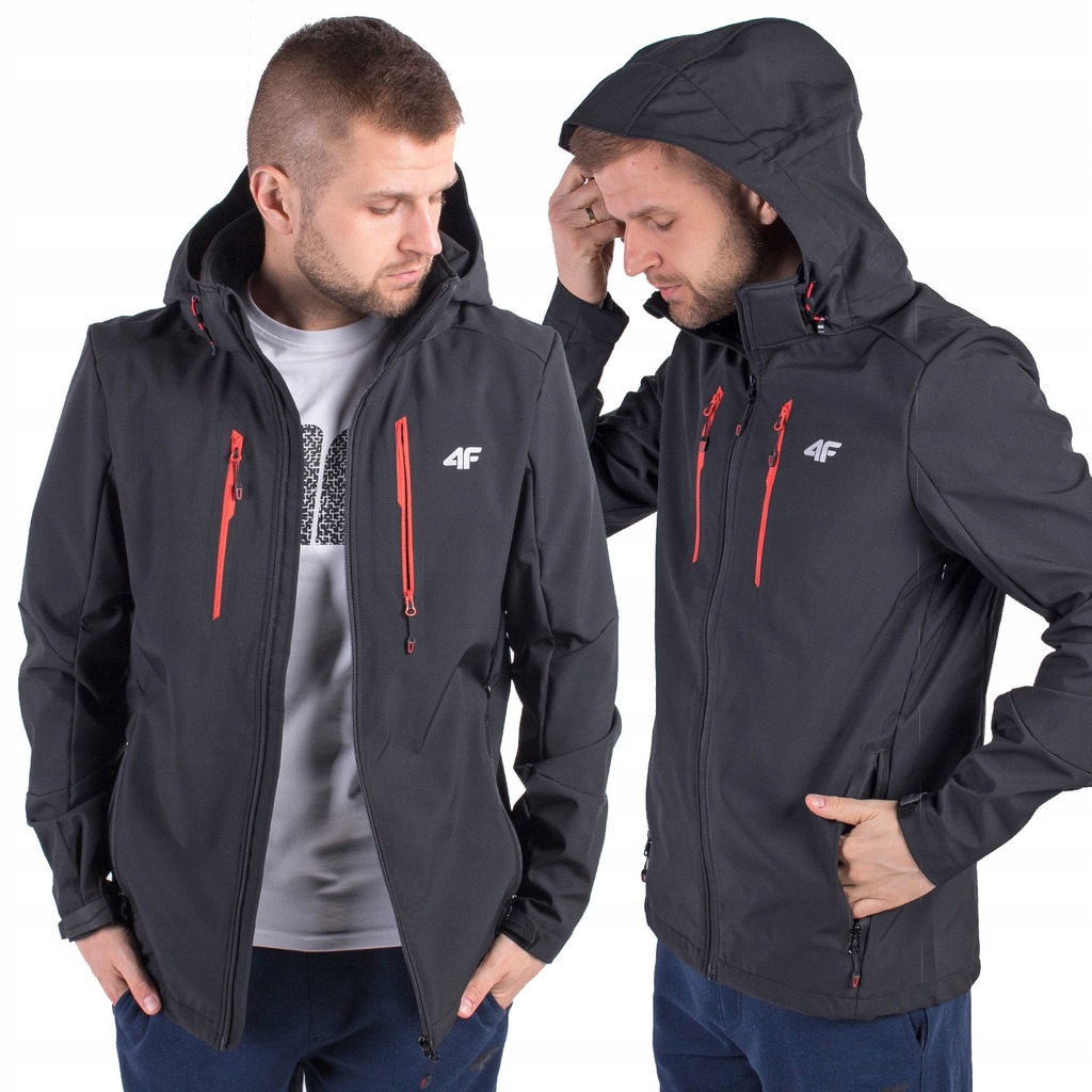 MĘSKA KURTKA SOFTSHELL 4F PRZEJŚCIOWA L20-SFM003