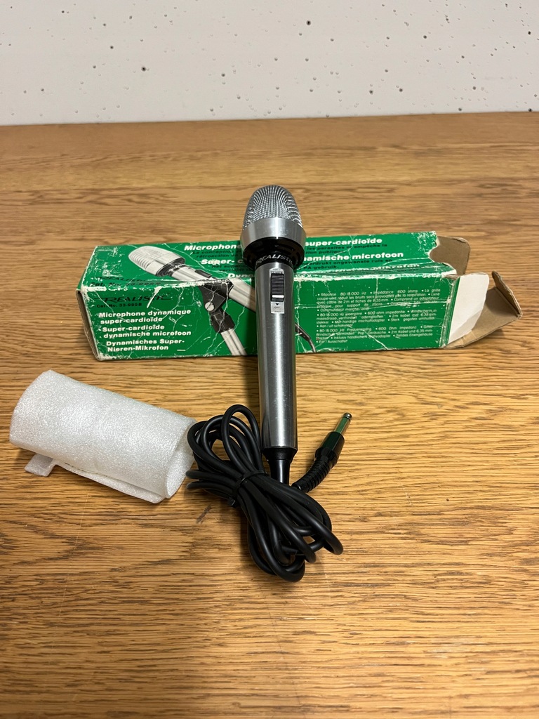 Mikrofon REALISTIC 33-992B oryginalny karton