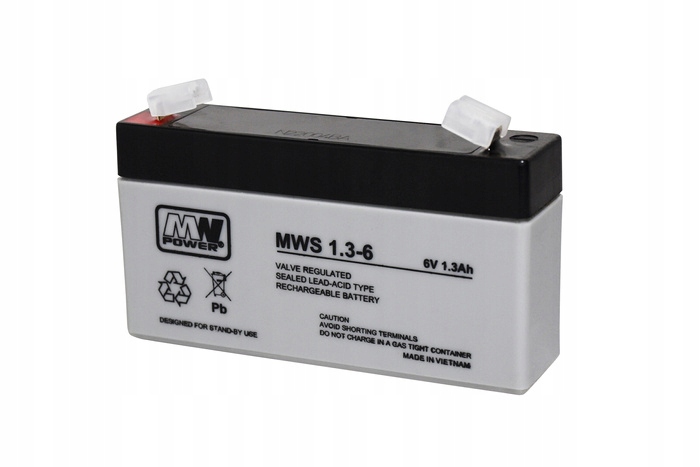 Akumulator żelowy MWS 1.3-6 6V 1,3 Ah zabawki kasy