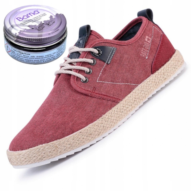 ESPADRYLE MĘSKIE CZERWONE FF174151 R45 + GRATIS