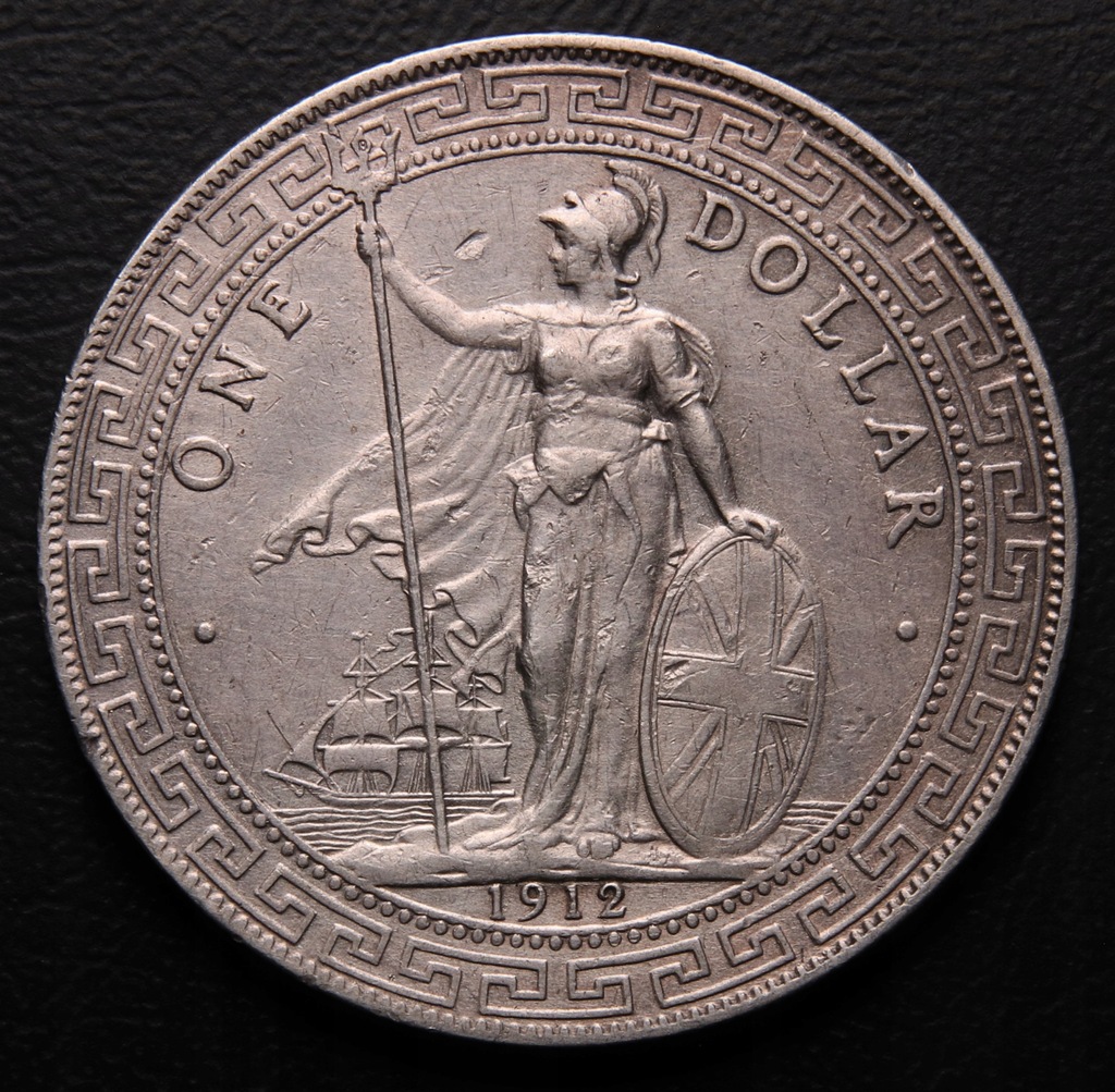 ANK UNITED KINGDOM ONE TRADE DOLLAR 1912 rzadka