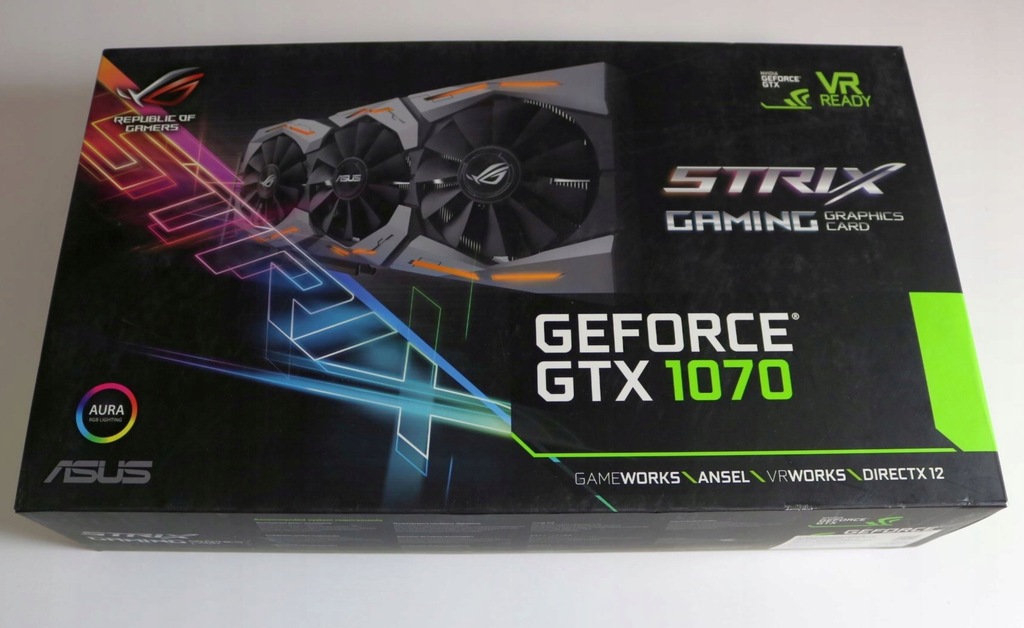 Купить ASUS GeForce GTX 1070 ROG STRIX GAMING 8 ГБ Gw FV!: отзывы, фото, характеристики в интерне-магазине Aredi.ru