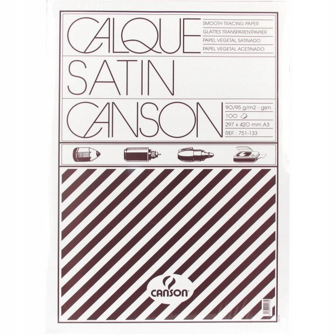 Kalka techniczna A3 90/95g Canson pudełko 100 ark.