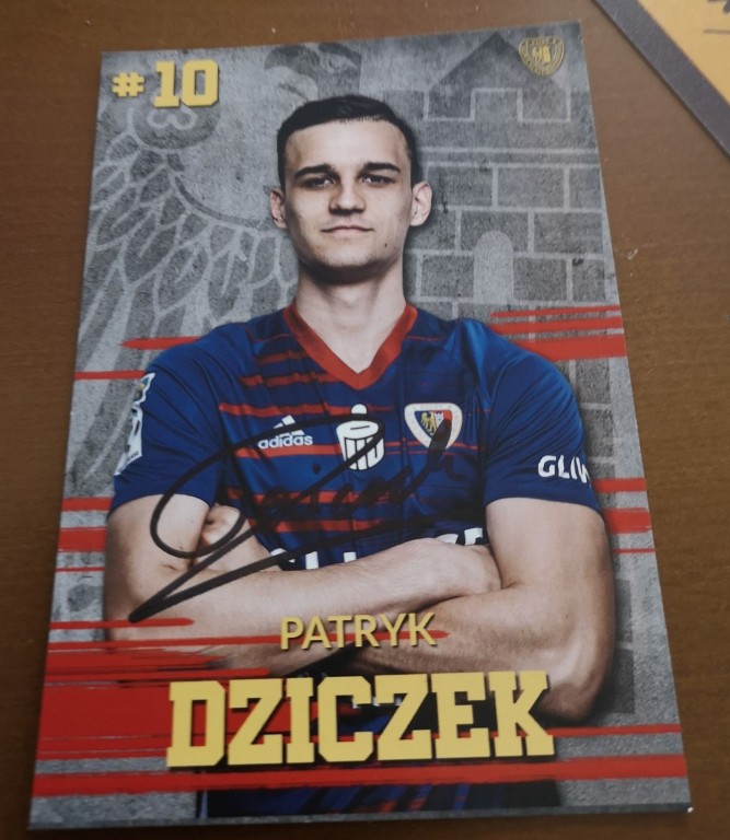 Patryk Dziczek - zdjecie z autografem PIAST Gliwic