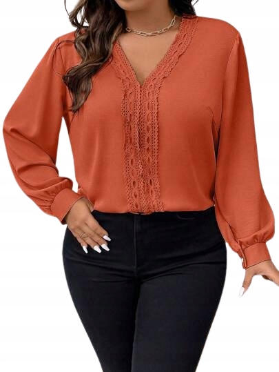 SHEIN PLUS SIZE BLUZKA POMARAŃCZOWA PROSTA 50 Ł1F