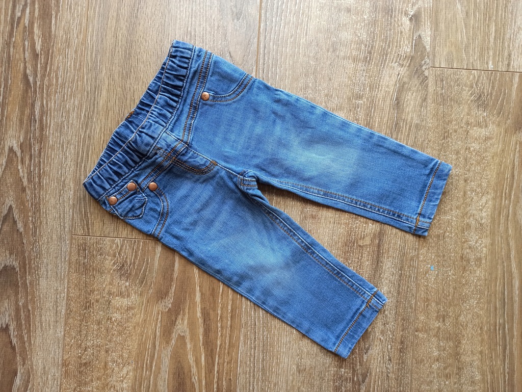 Next elastyczne spodenki jeans jegginsy 74