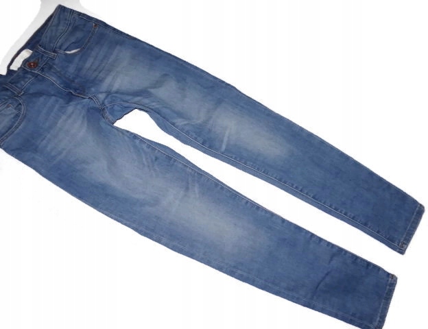 zara MODNE PAS GUMA JEANS SPODNIE RURKI 140