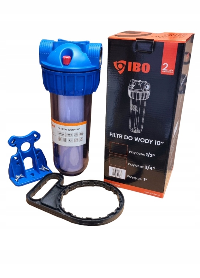 Filtr narurowy do wody IBO 10- 3/4" obudowa + wkład piankowy
