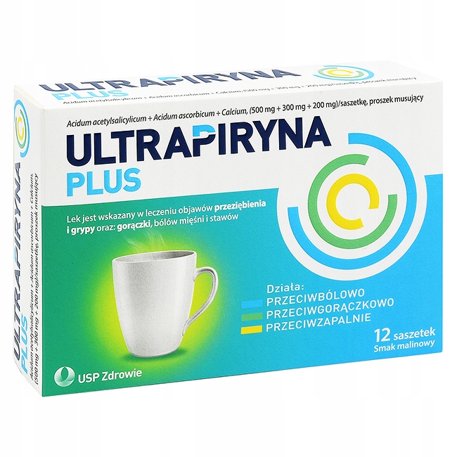 Ultrapiryna Plus przeziębienie gorączka ból 12x