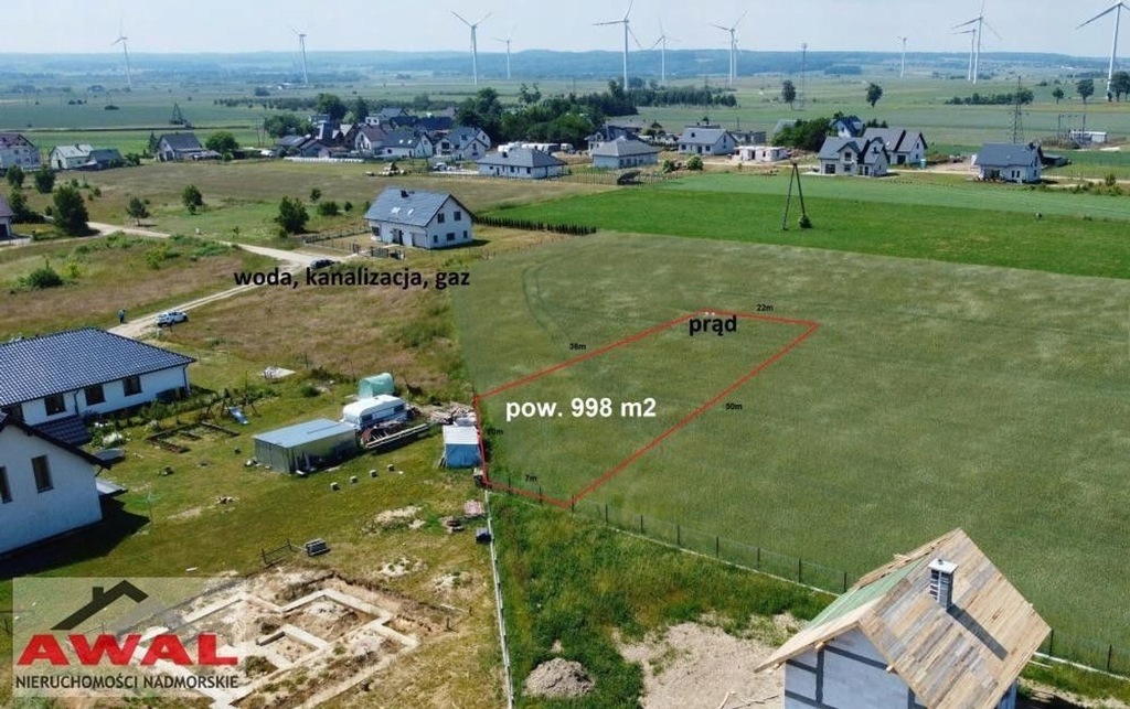 Działka, Gnieżdżewo, Puck (gm.), 998 m²