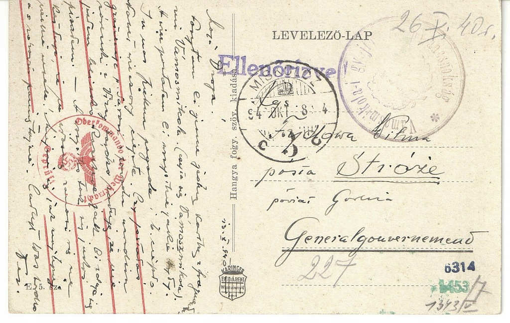 Internowanie na Węgrzech żołnierz WP pocztówka1940