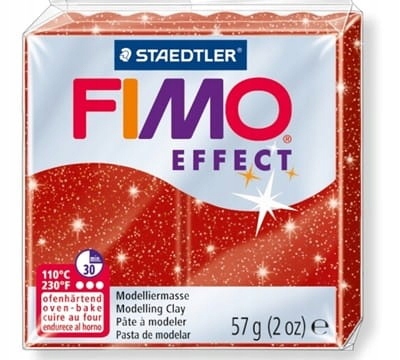 FIMO EFFECT 57G CZERWONY BROKATOWY STAEDTLER