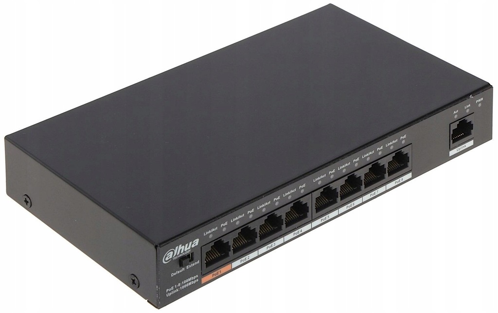 SWITCH PoE PFS3009-8ET1GT-96 9-PORTOWY DAHUA