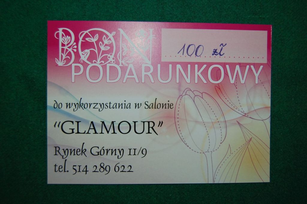 BON PODARUNKOWY SALON GLAMOUR WIELICZKA