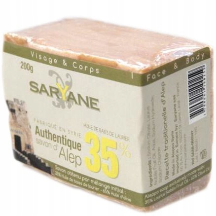 SARYANE Mydło z Aleppo 35% oleju laurowego 200 g S