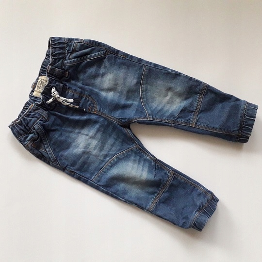 NEXT*niebieskie spodnie jeansowe 86-92