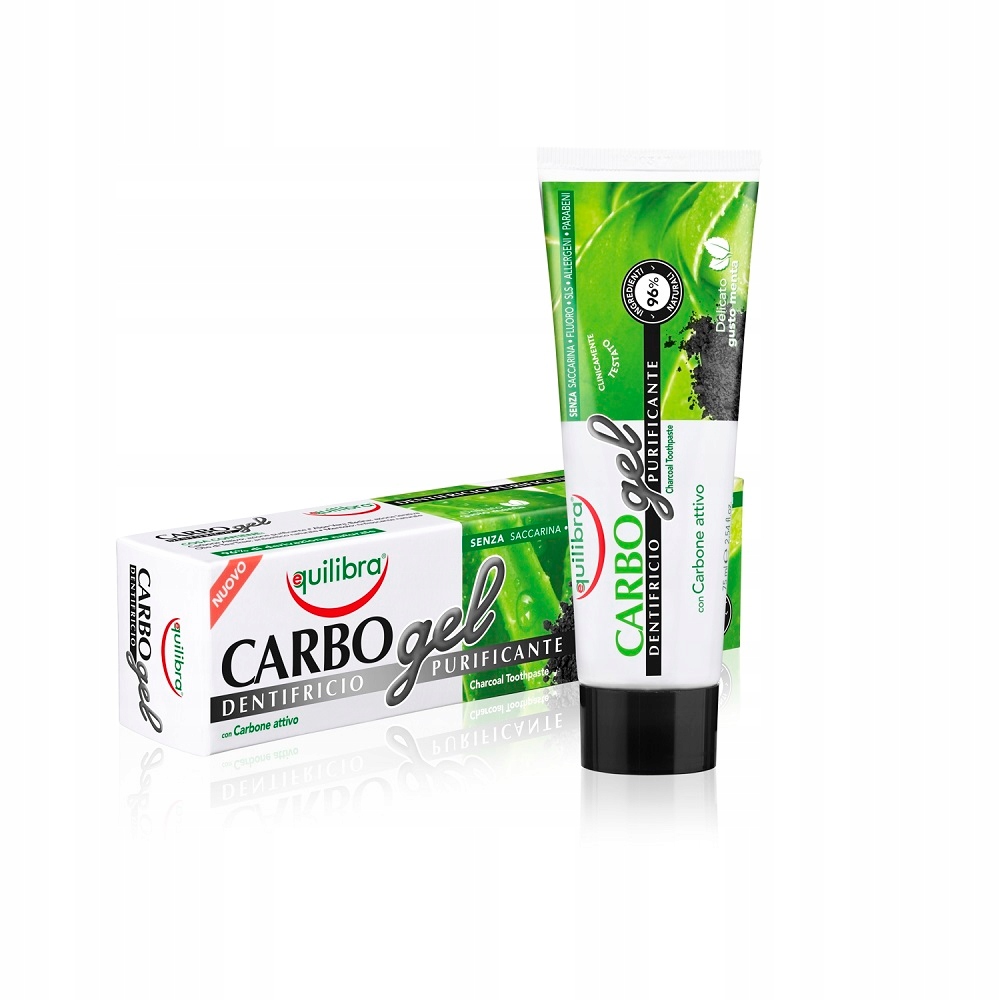Equilibra Carbo Gel Charcoal Toothpaste pasta do zębów z aktywnym węglem 75