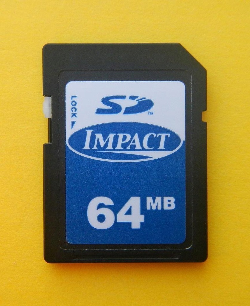 SD 64 MB --- IMPACT --- MADE IN TAIWAN