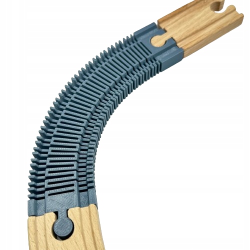 Łącznik torów elastyczny 19cm + łącznik do torów drewnianych z IKEA Brio