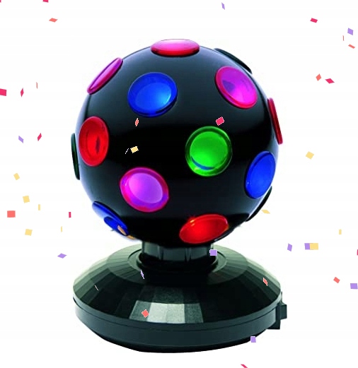 KULA DYSKOTEKOWA LED DISCO Na baterie AA Imprezowa