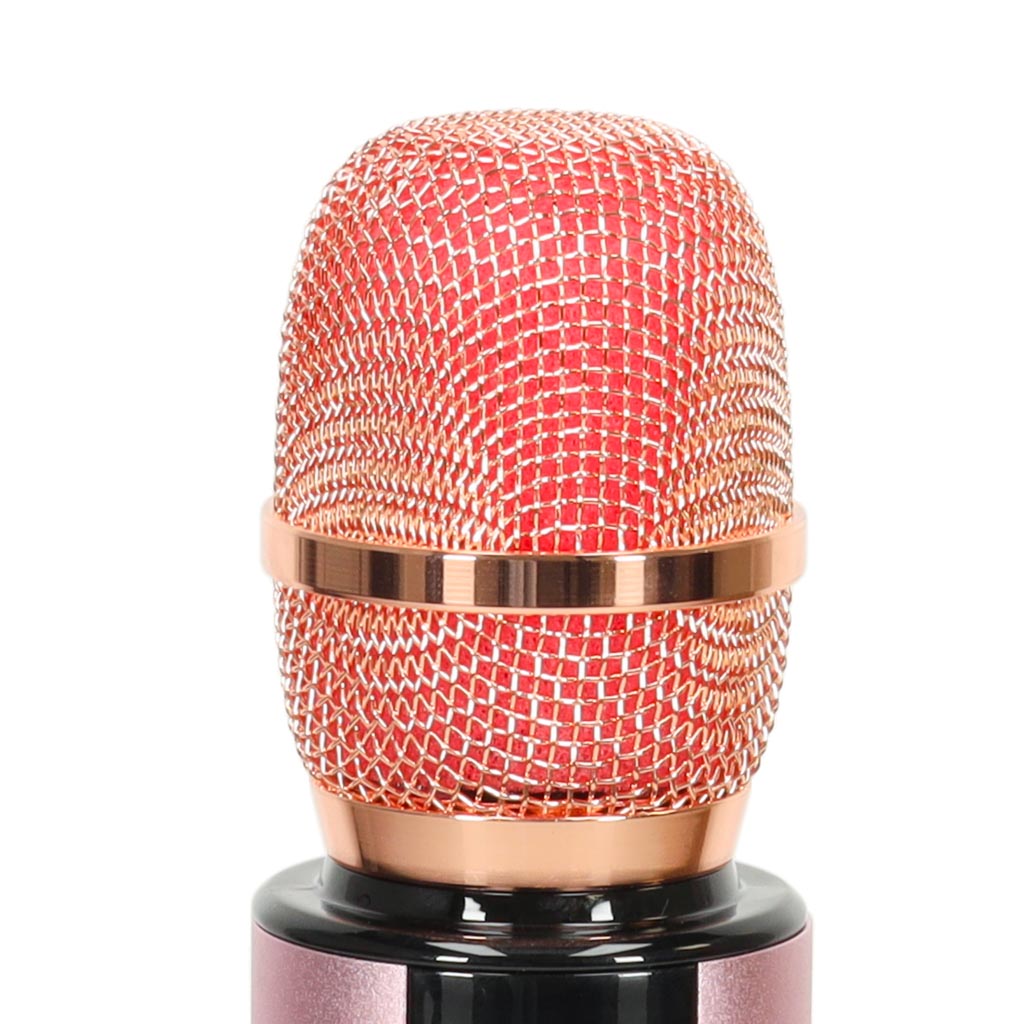 MIKROFON IKONKA MIKROFON BEZPRZEWODOWY DO KARAOKE RÓŻOWY