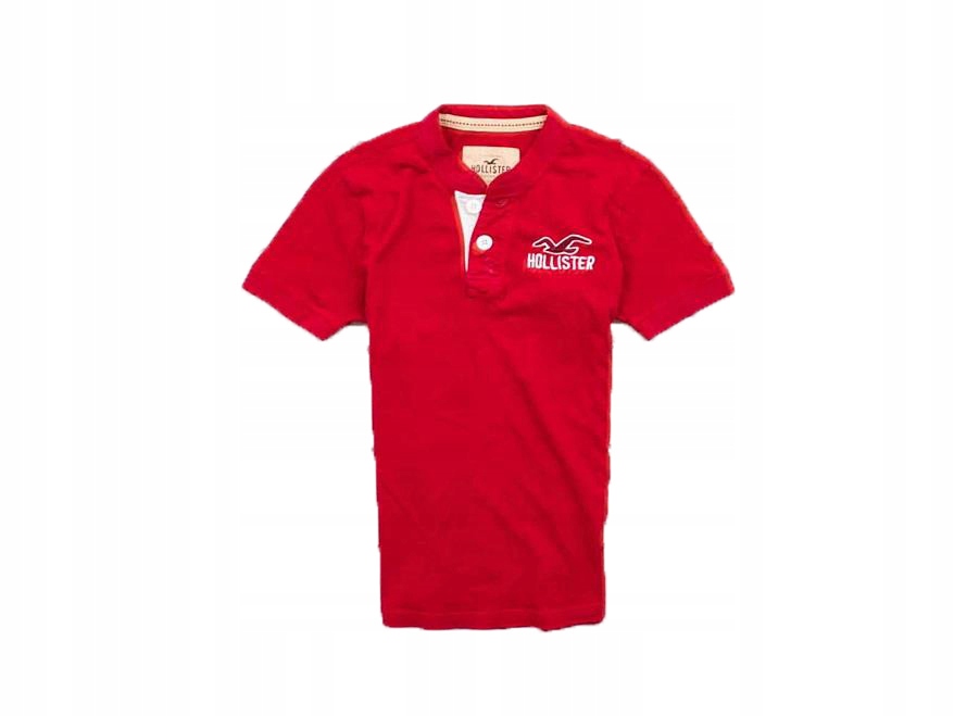 *X Hollister T-shirt Męski Koszulka Bawełna Red S
