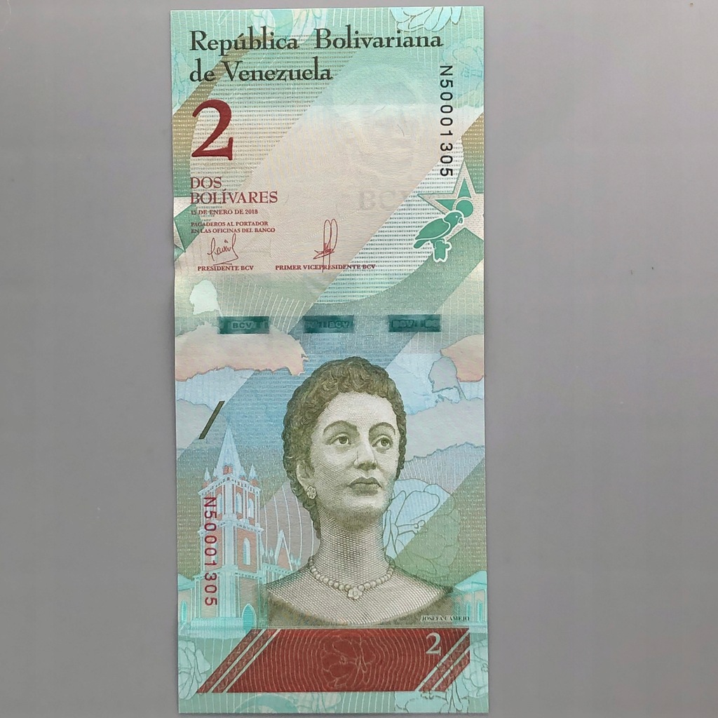 5177. Wenezuela - 2 bolivares 2018r.