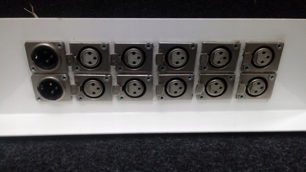 Gniazdo Mikrofonowe XLR 3pin Cannon 12sztuk panel