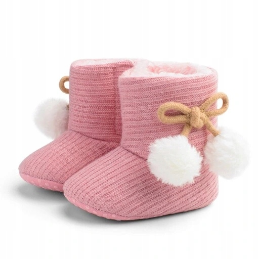Ciepłe buciki niemowlęce niechodki zimowe12cm