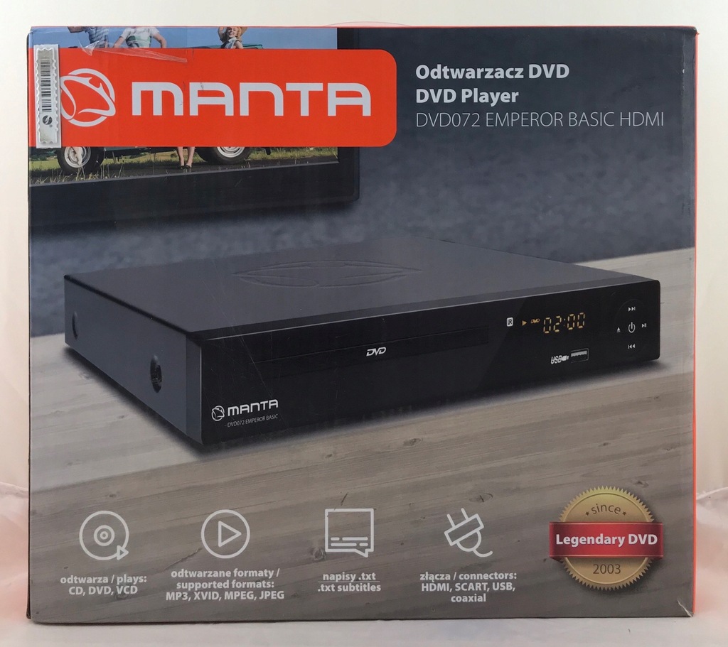 Купить DVD-плеер Manta DVD072 Emperor Basic FV23%: отзывы, фото, характеристики в интерне-магазине Aredi.ru