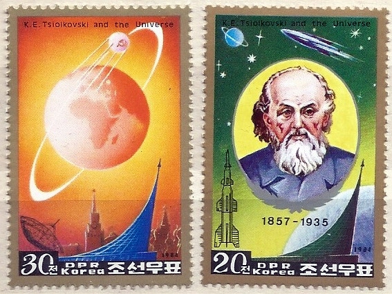 Korea 2503-2504 ** Kosmos, Konstanty Ziółkowski