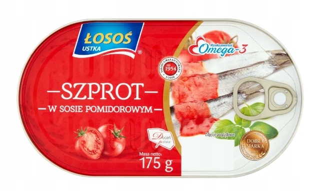 Łosoś Ustka Szprot w sosie pomidorowym 175 g