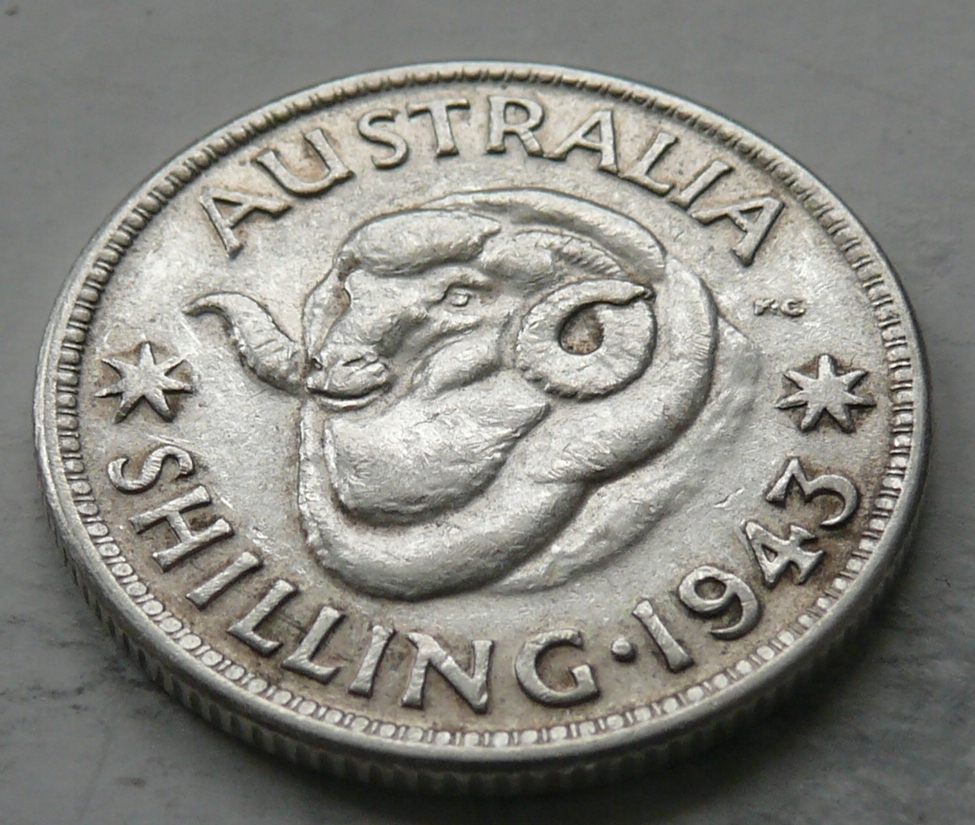 Australia - Jerzy VI - 1 Shilling - 1943 r. - Ag