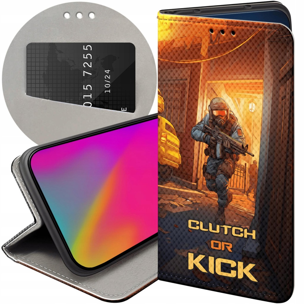 ETUI Z KLAPKĄ DO ALCATEL 1S 2019 WZORY CS GO COUNTER-STRIKE FUTERAŁ CASE
