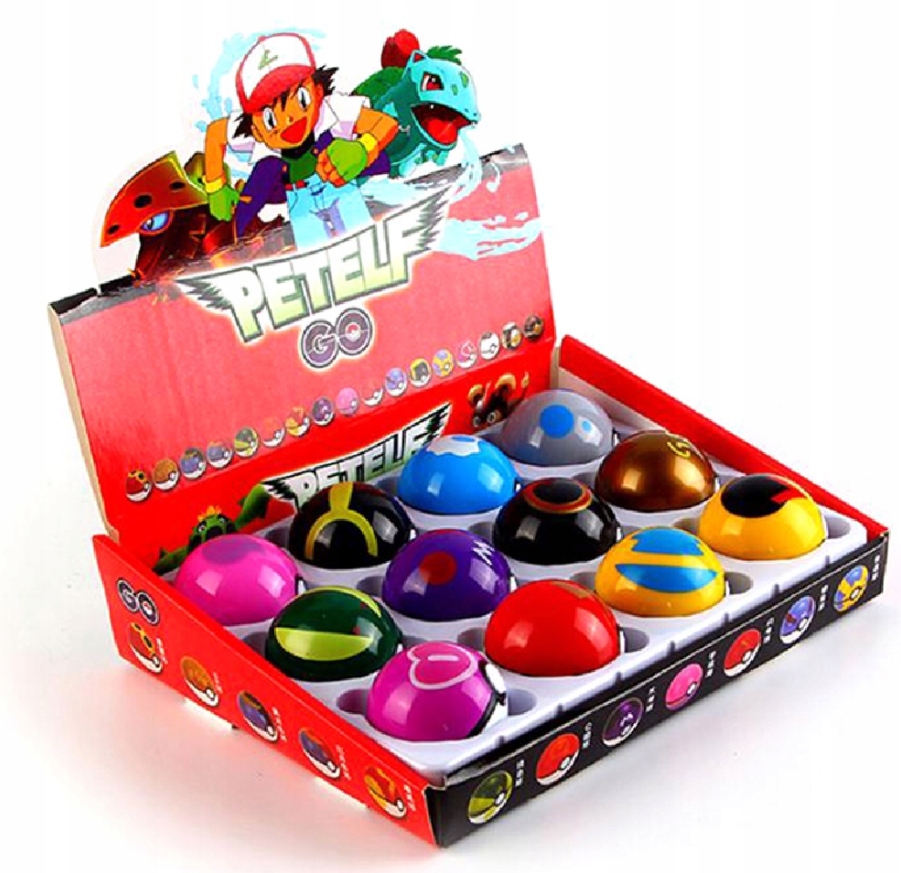 POKEMON POKEBALL 12 SZTUK FIGURKI BALL ZESTAW NOWE - 12003984476