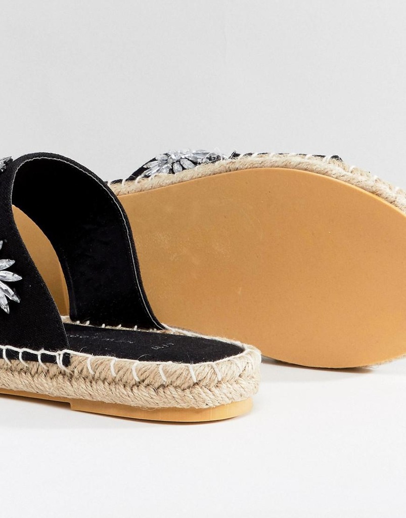 25PE06 NEW LOOK ESPADRYLE ZDOBIONE CZARNE 39