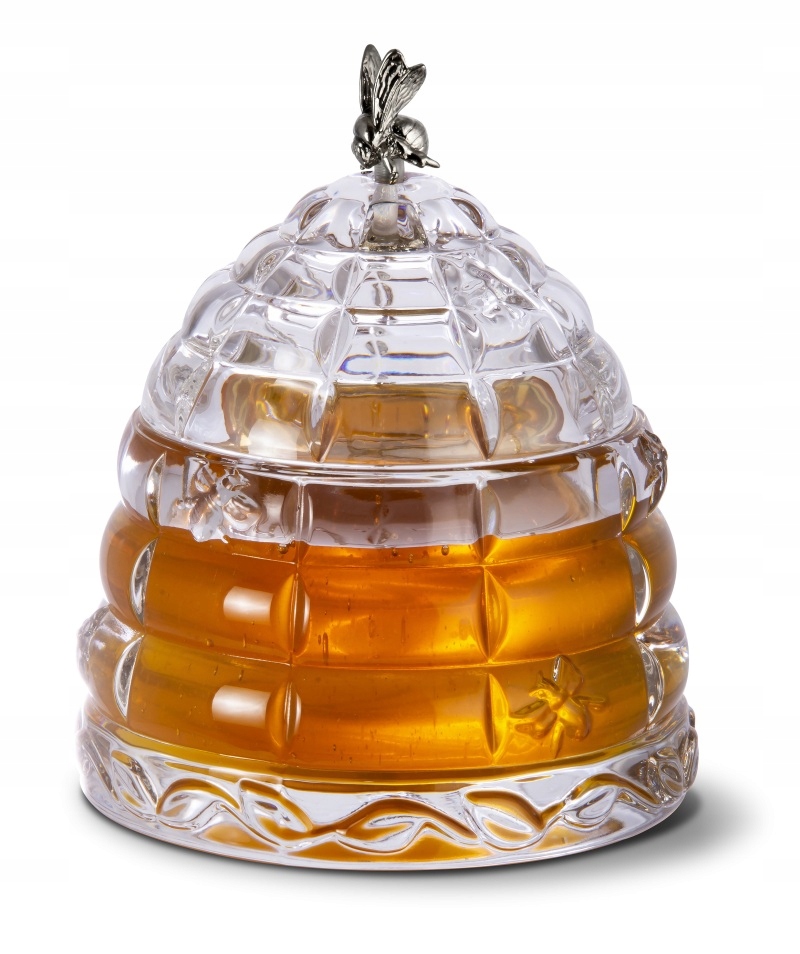 BOHEMIA PRESTIGE POJEMNIK NA MIÓD KRYSZTAŁOWY PSZCZÓŁKA 300 ML
