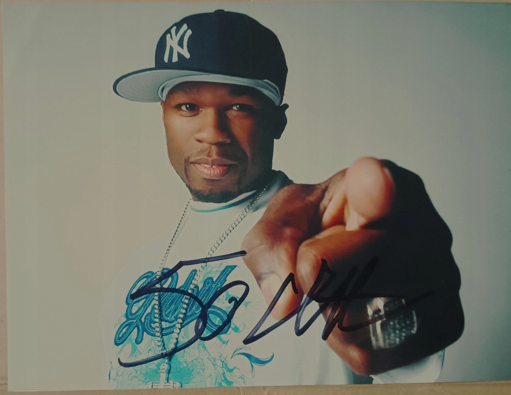 50 CENT - zdjęcie autografem 15 na 20 cm