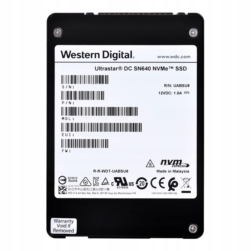 Dysk SSD Western Digital Ultrastar DC SN640 WUS4BB