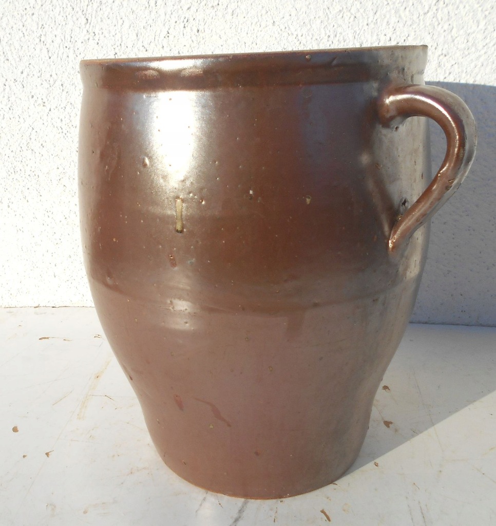 Garnek kamionka ceramiczna 12 L, z jednym uchem