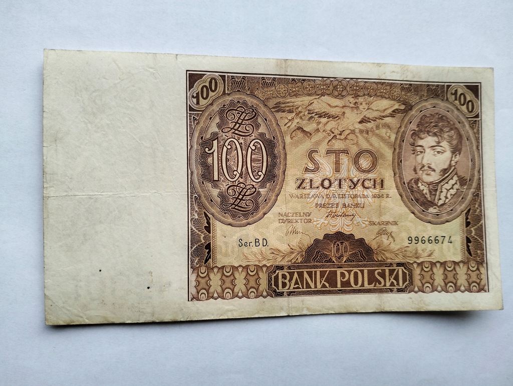 POLSKA - 100 ZŁ 1934 SER BD.