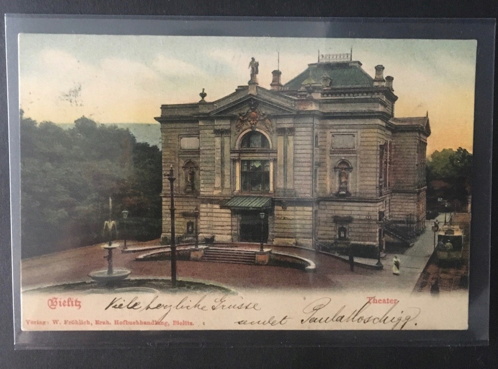 Bielitz, Bielsko , Theater - 1902 r. - Tramwaj !!!